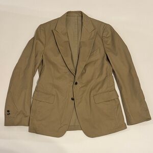 Men’s Dries Van Noten Tan Heavy Cotton Blazer - size 50
